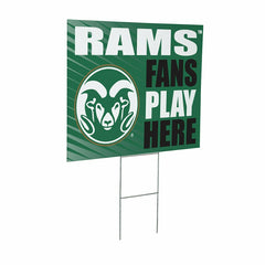 Colorado State University Coroplast Yard Sign "Fans Play Here", Collegiate, Home