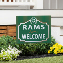 Colorado State University Coroplast Yard Sign, "Fans Welcome", Collegiate, Home