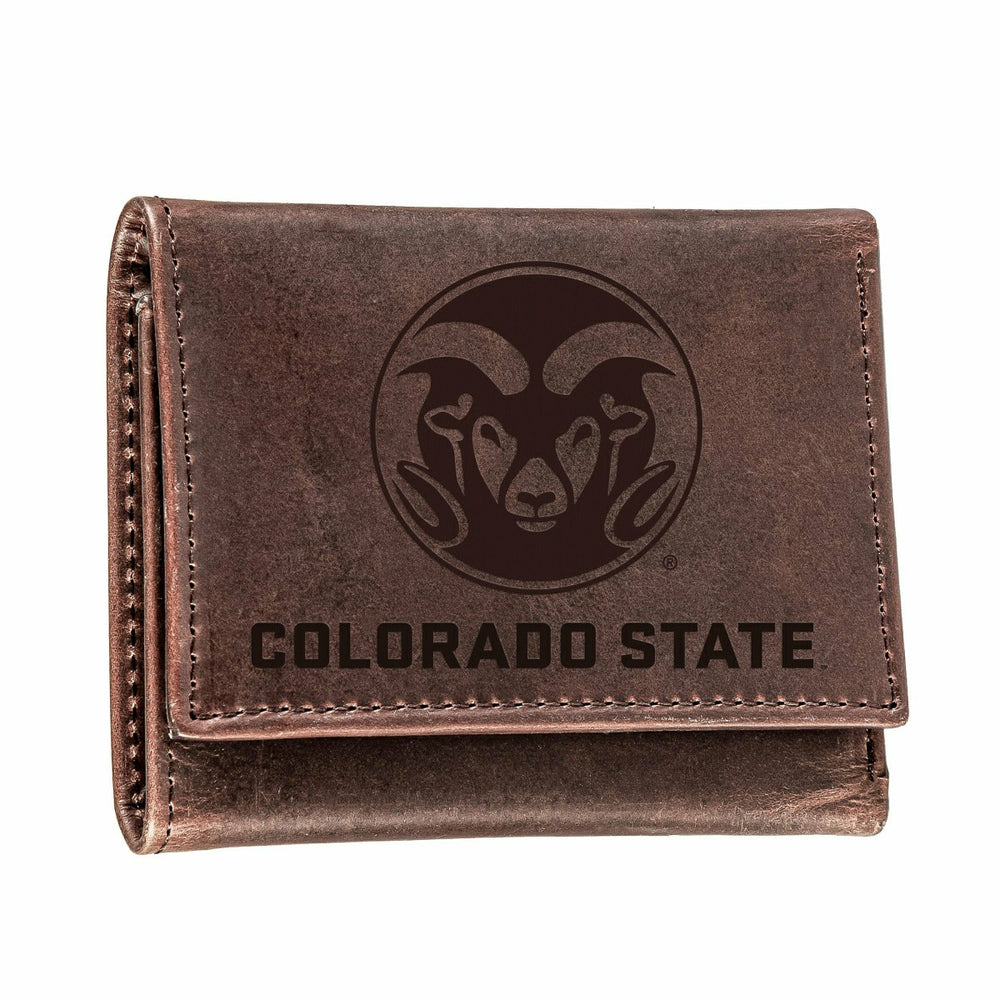 Colorado State University, Tri-Fold Wallet, Brown, CH, 100% Genuine Le, Collegiate, Home