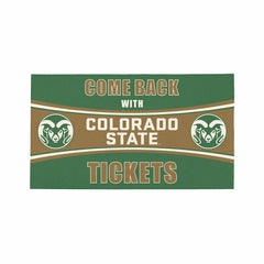 28" x 16" PVC Trapper Mat, Come Back with Tickets, Colorado State Univ, Collegiate