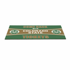 28" x 16" PVC Trapper Mat, Come Back with Tickets, Colorado State Univ, Collegiate