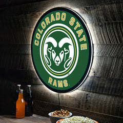 LED Wall Decor, Round, Colorado State University, Collegiate, Home