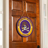East Carolina University Round Door Décor with Hanging Rope, 18x18, Collegiate, Home