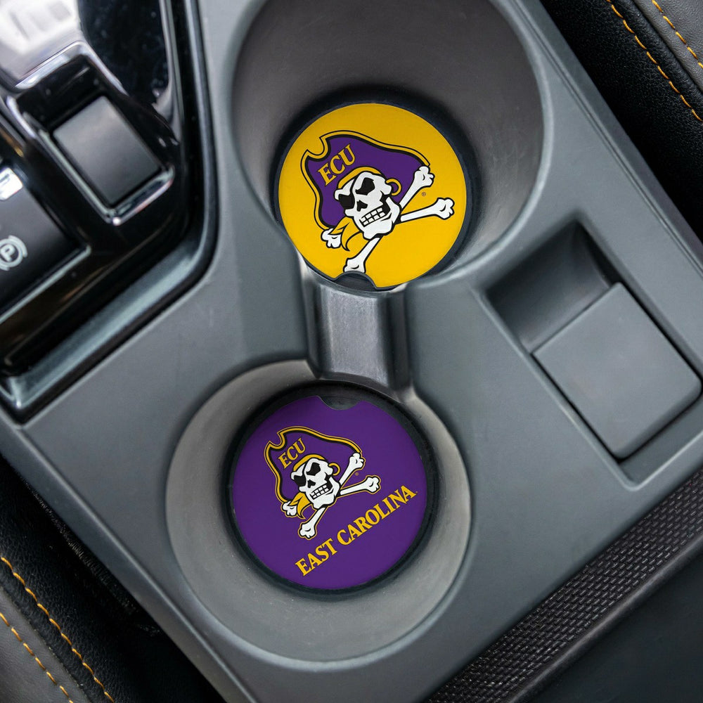 East Carolina University Car Coaster Set, 2pc, Collegiate, Home