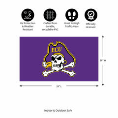 Full Color PVC Mat, 16" x 28", East Carolina University, Collegiate