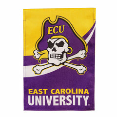 East Carolina University Burlap Flag GDN Size, Collegiate, Home