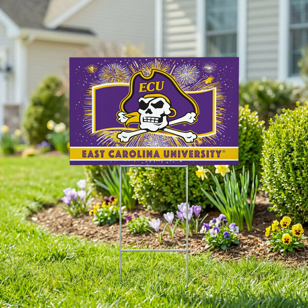East Carolina University Yard Sign, Patriotic, Collegiate, Home