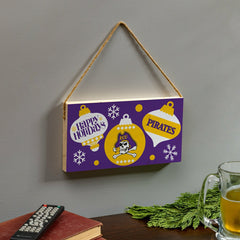 East Carolina University Holiday Wood Wall Sign, 6x11, Collegiate, Home
