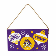 East Carolina University Holiday Wood Wall Sign, 6x11, Collegiate, Home