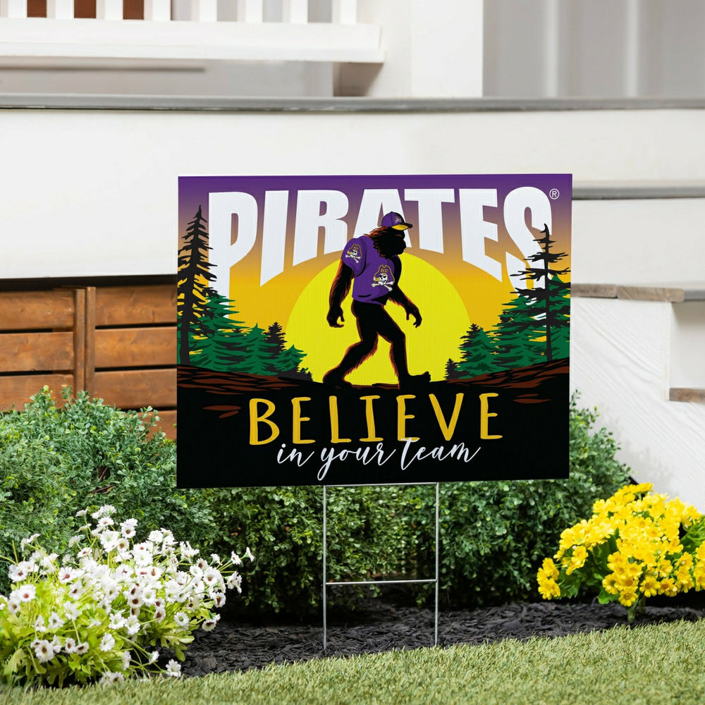 East Carolina University Yard Sign, Bigfoot, Collegiate, Home