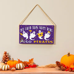 East Carolina University Halloween Wood Wall Sign, 6x11, Collegiate, Home