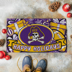 East Carolina University Holiday PVC Mat, 28"x16", Collegiate