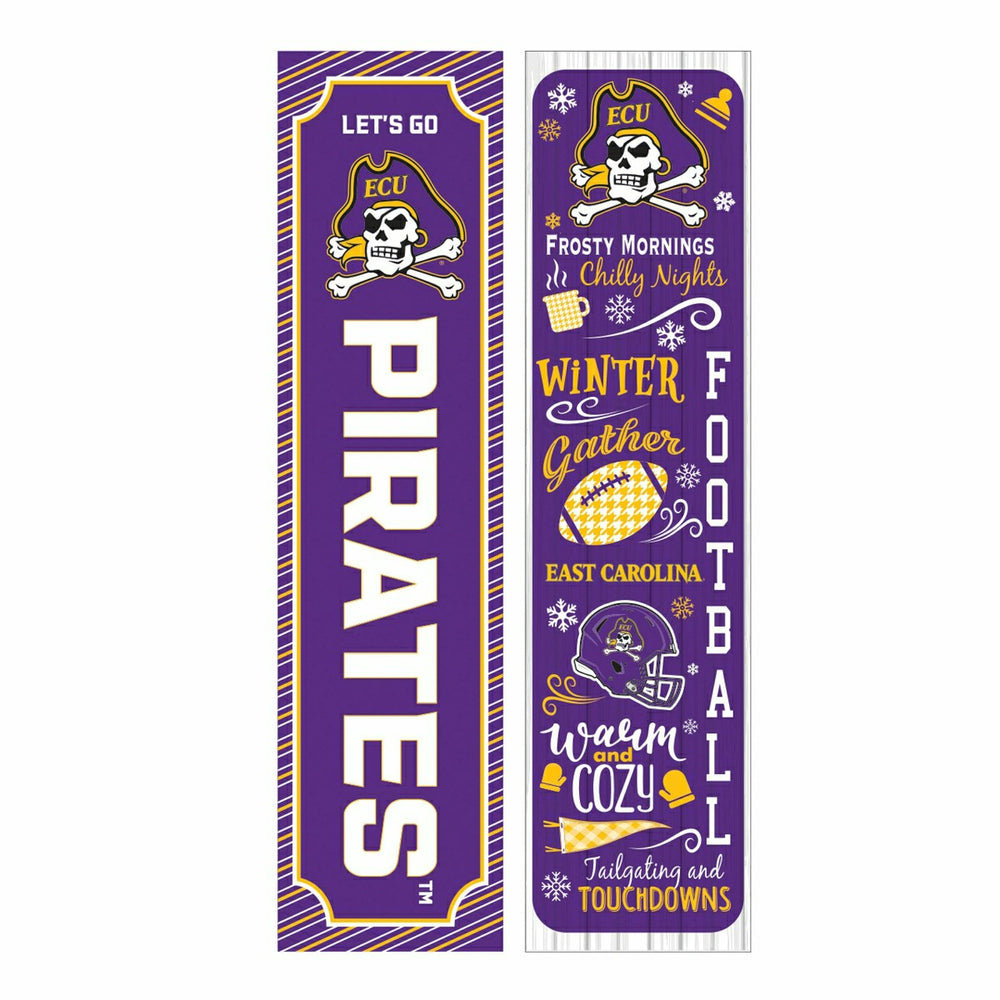 46" Double Sided Leaner, East Carolina University, Winter Seasonal, Collegiate, Home