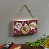 Florida State University Holiday Wood Wall Sign, 6x11, Collegiate, Home