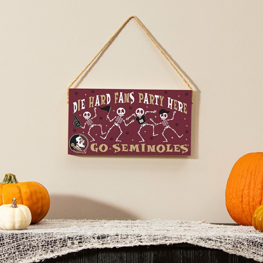Florida State University Halloween Wood Wall Sign, 6x11, Collegiate, Home