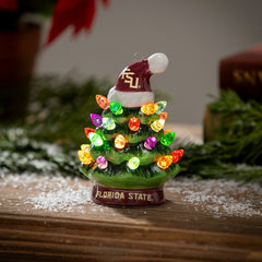 4" Mini LED Tabletop Christmas Tree, Set of 2, Florida State Universit, Collegiate, Home
