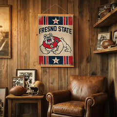 Fresno State, Canvas Wall Tapestry, Medium, 36x24, Collegiate, Home