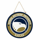 Georgia Southern University Round Door Décor with Hanging Rope, 18x18, Collegiate, Home