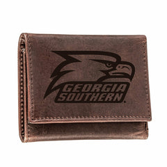 Georgia Southern University, Tri-Fold Wallet, Brown, CH, 100% Genuine , Collegiate, Home