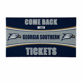 28" x 16" PVC Trapper Mat, Come Back with Tickets, Georgia Southern Un, Collegiate