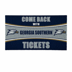28" x 16" PVC Trapper Mat, Come Back with Tickets, Georgia Southern Un, Collegiate