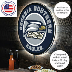 LED Wall Decor, Round, Georgia Southern University, Collegiate, Home