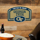 Georgia Tech USA Embossed Steel Wall Sign, 11" x 17", Collegiate, Home