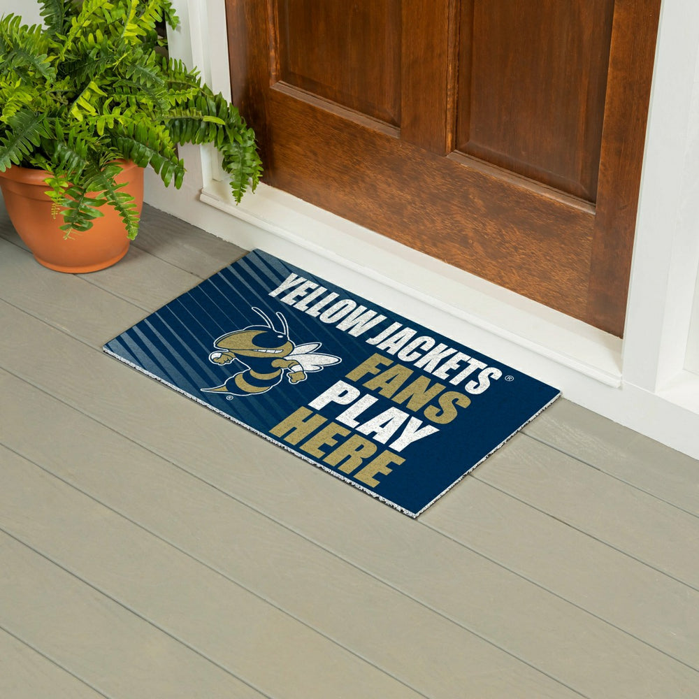 Georgia Tech Fan Mat, 28"x16", Collegiate