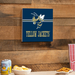 Georgia Tech Wood Wall Sign, 12x12, Collegiate, Home