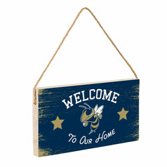 Georgia Tech Wood Wall Sign, 6x11, Collegiate, Home