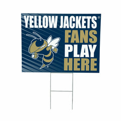 Georgia Tech Coroplast Yard Sign "Fans Play Here", Collegiate, Home