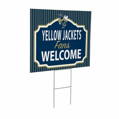 Georgia Tech Coroplast Yard Sign, "Fans Welcome", Collegiate, Home