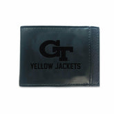 Front Pocket Wallet w/ RFID Blocking, Georgia Tech, Black, Collegiate, Home