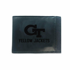 Front Pocket Wallet w/ RFID Blocking, Georgia Tech, Black, Collegiate, Home
