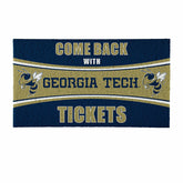 28" x 16" PVC Trapper Mat, Come Back with Tickets, Georgia Tech, Collegiate