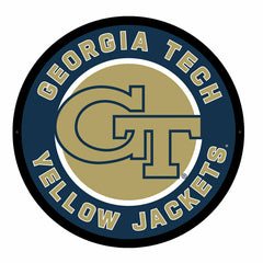 LED Wall Decor, Round, Georgia Tech, Collegiate, Home