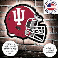 LED Wall Decor, College Football Helmet, Indiana University, Collegiate, Home