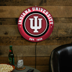 Indiana University, Metal Lite, Round, Collegiate