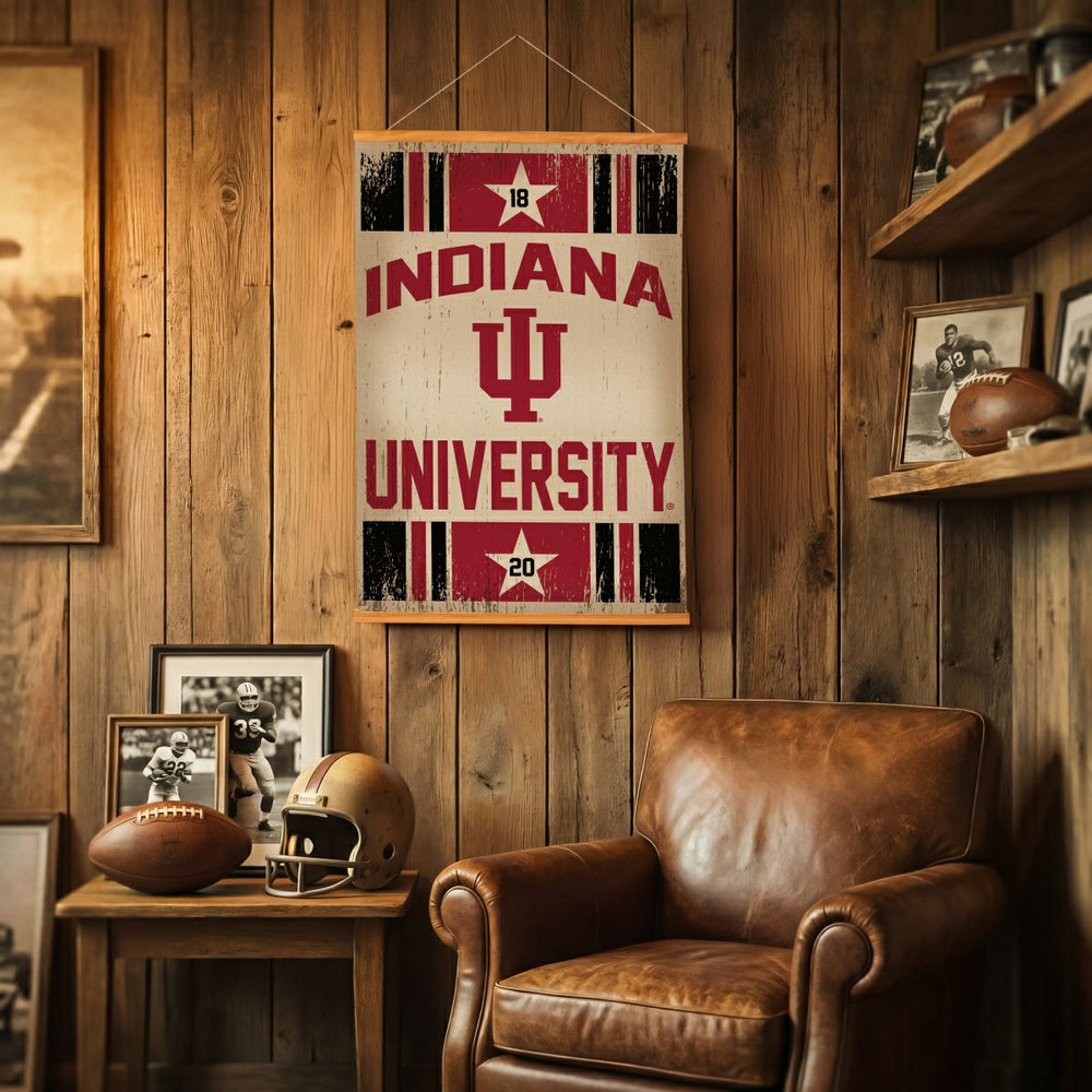 Indiana University, Canvas Wall Tapestry, Medium, 36x24, Collegiate, Home