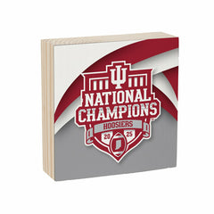 Indiana University, Div 1 Champs, Block, 6x6, Collegiate, Home
