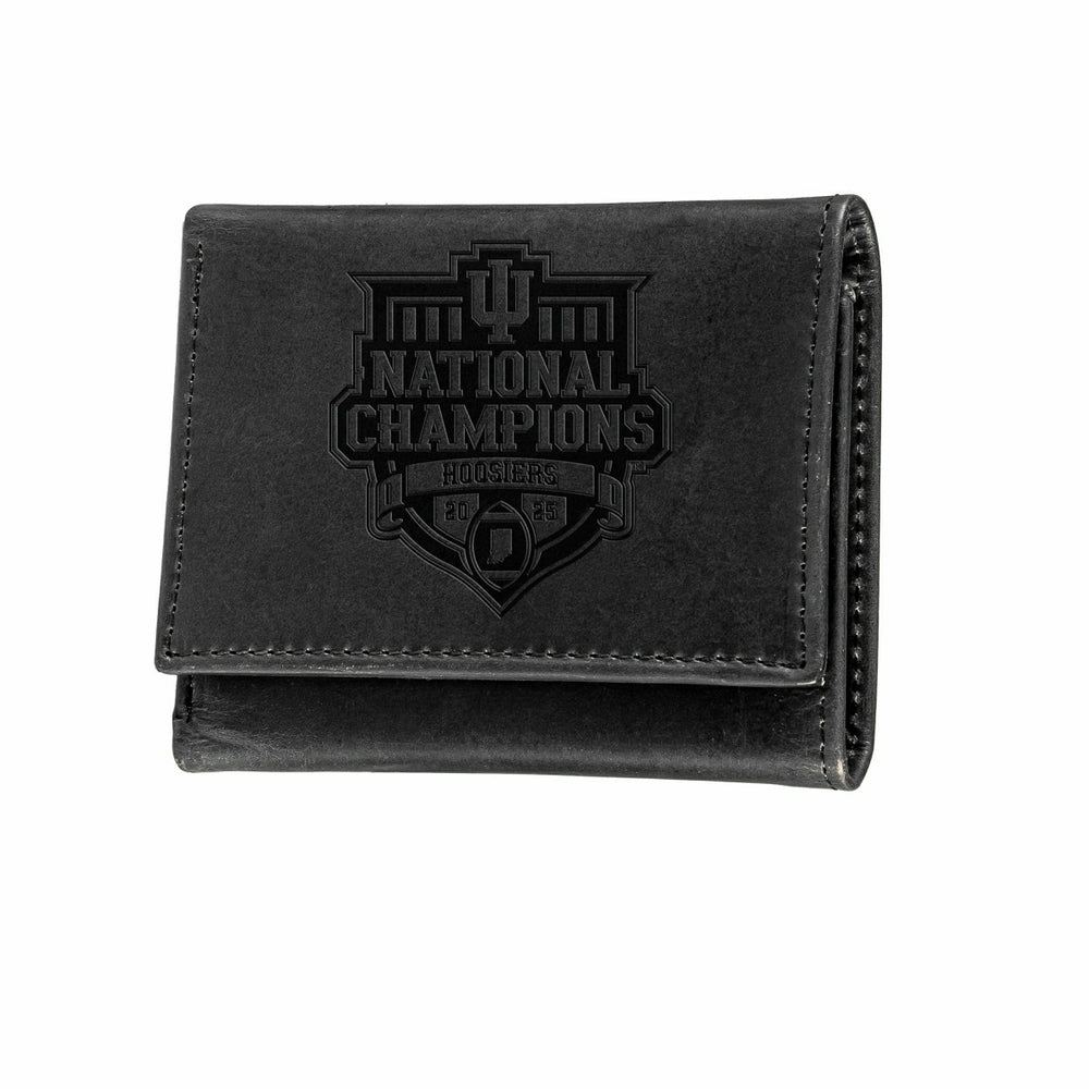 Indiana University, Div 1 Champs, Wallet, Tri-fold, Black, Collegiate, Home