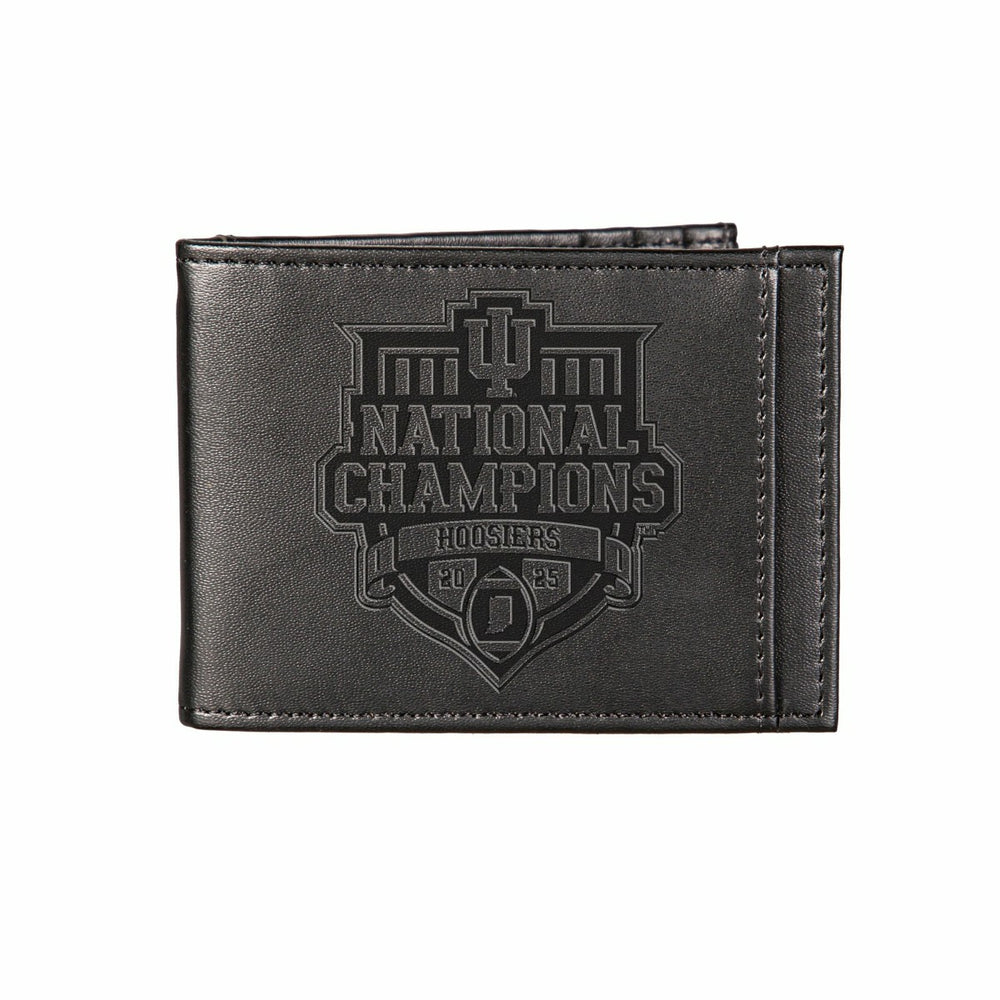 Indiana University, Div 1 Champs, Front Pocket Wallet, Black, Collegiate, Home