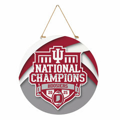 Indiana University, Div 1 Champs, Round Door Decor with Hanging Rope, , Collegiate, Home