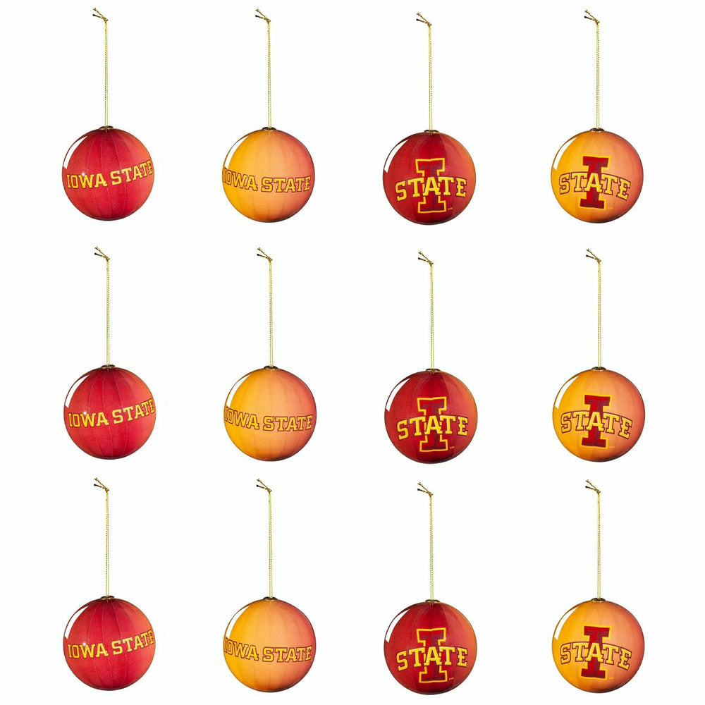 12pc Ornament Set, Iowa State, Collegiate, Home
