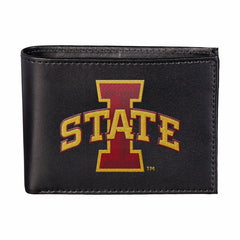 Iowa State University Black Bi-Fold Embroidered Wallet w/ RFID Blockin, Collegiate, Home