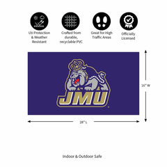 Full Color PVC Mat, 16" x 28", James Madison University, Collegiate
