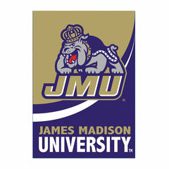 James Madison University Burlap Flag House Size, Collegiate, Home