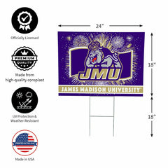 James Madison University Yard Sign, Patriotic, Collegiate, Home