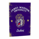 James Madison University Wood Wall Sign, 16x24, Collegiate, Home
