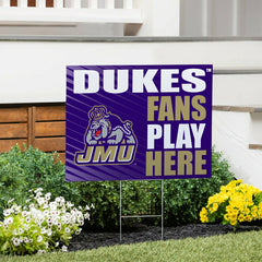 James Madison University Coroplast Yard Sign "Fans Play Here", Collegiate, Home